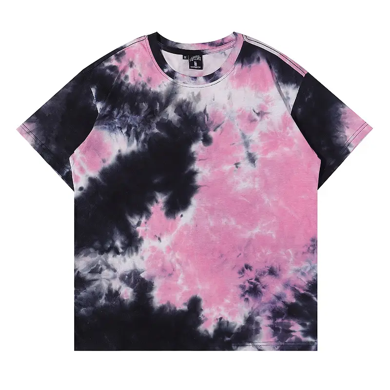 Men Tie-Dye Green Short Sleeve T-Shirt - Image 23
