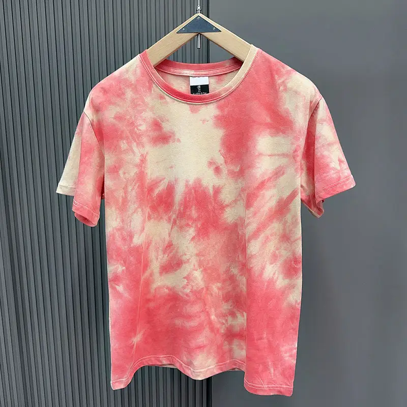 Men Tie-Dye Green Short Sleeve T-Shirt - Image 33