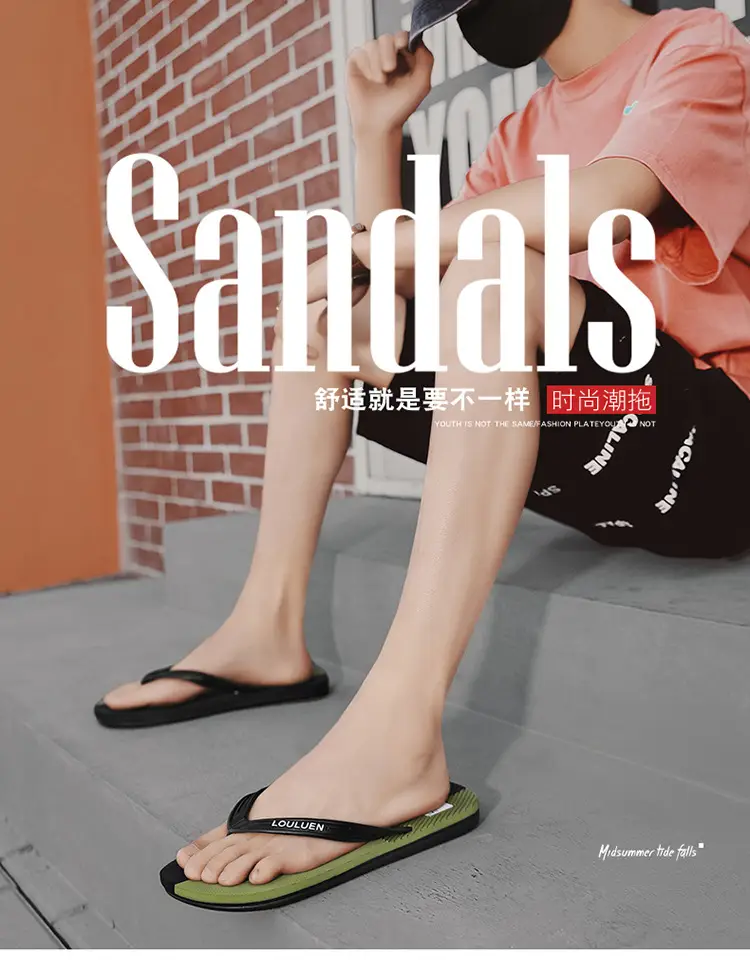 2023 Summer Black Casual Flip-Flops for Men — feature 1