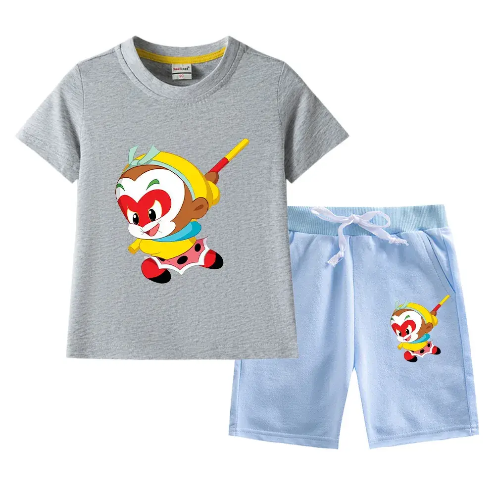 Boys Green Short Sleeve T-Shirt & Shorts Set 2023 - Image 24