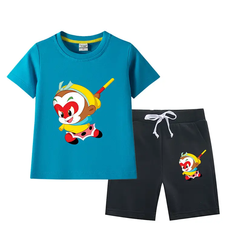 Boys Green Short Sleeve T-Shirt & Shorts Set 2023 — feature 14