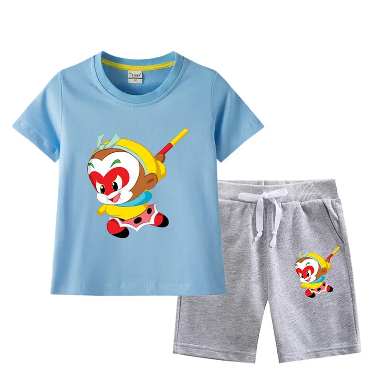 Boys Green Short Sleeve T-Shirt & Shorts Set 2023 — feature 16