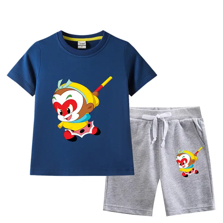 Boys Green Short Sleeve T-Shirt & Shorts Set 2023 — feature 19