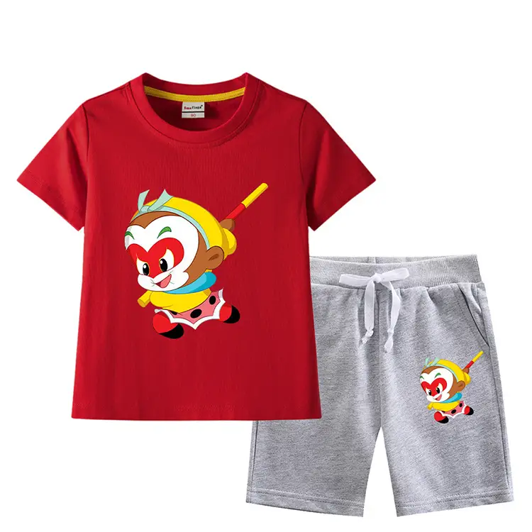 Boys Green Short Sleeve T-Shirt & Shorts Set 2023 — feature 5