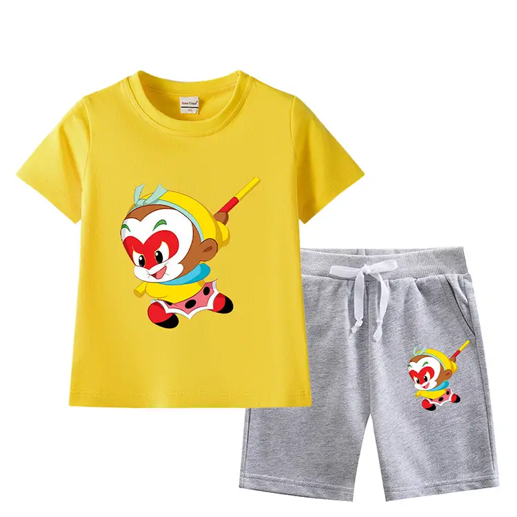 Boys Green Short Sleeve T-Shirt & Shorts Set 2023 — feature 8