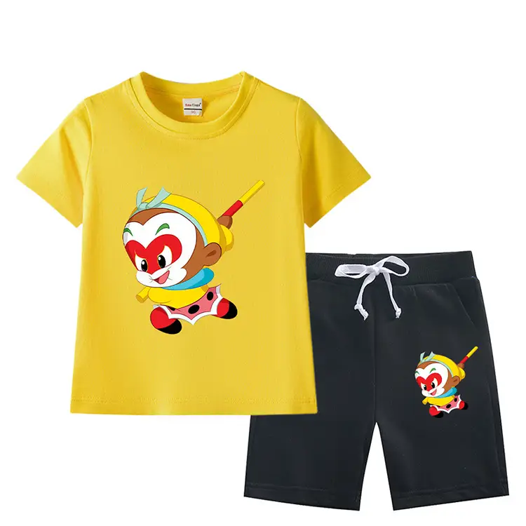 Boys Green Short Sleeve T-Shirt & Shorts Set 2023 — feature 9
