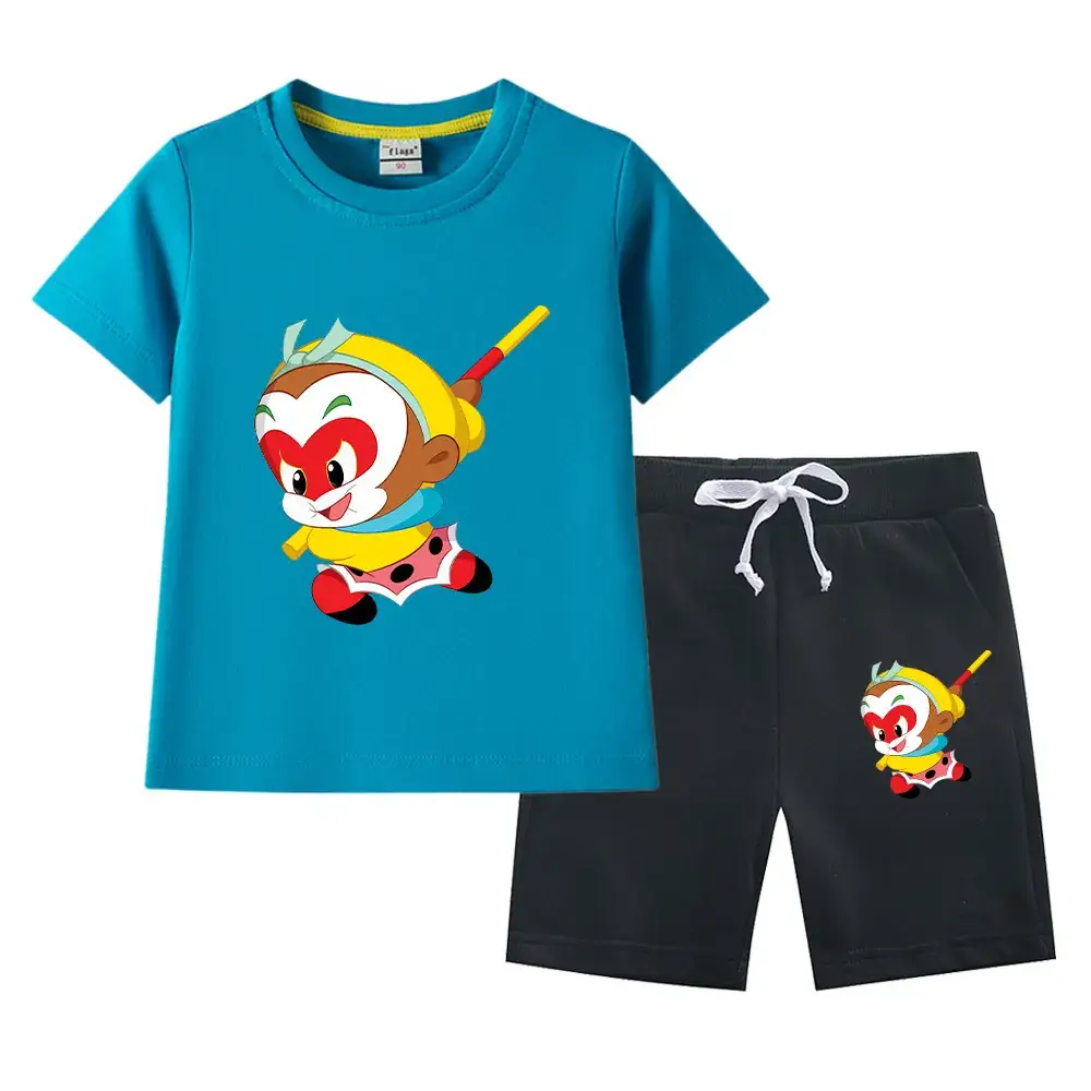 Boys Green Short Sleeve T-Shirt & Shorts Set 2023 - Image 11