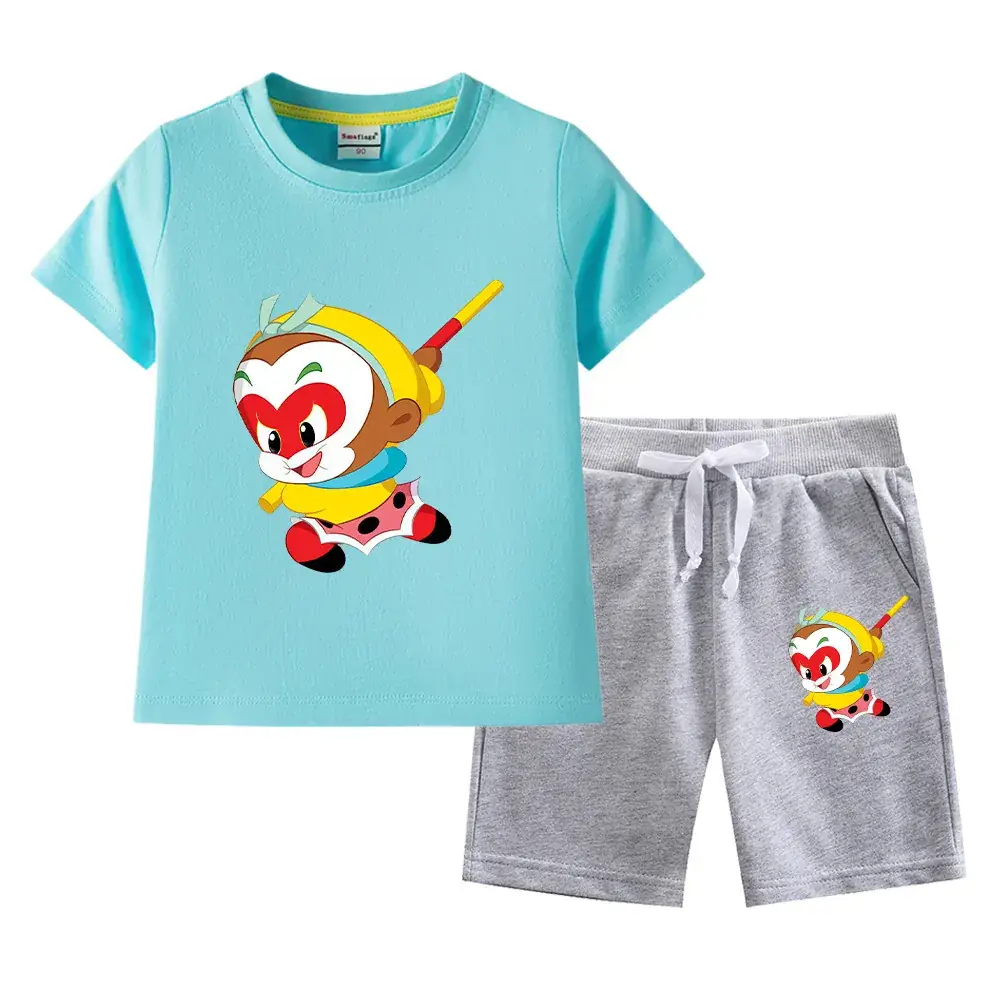 Boys Green Short Sleeve T-Shirt & Shorts Set 2023 - Image 12