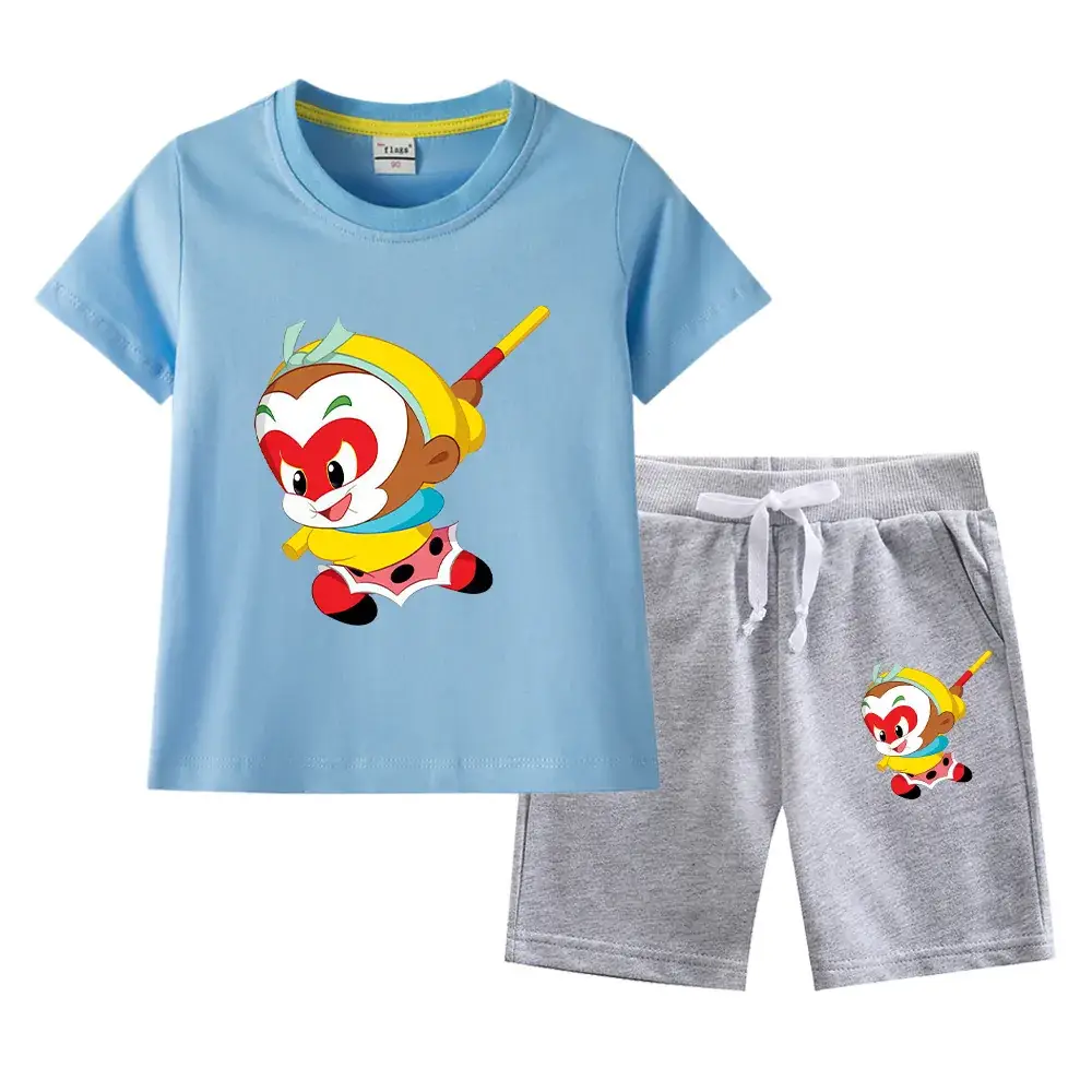 Boys Green Short Sleeve T-Shirt & Shorts Set 2023 - Image 13