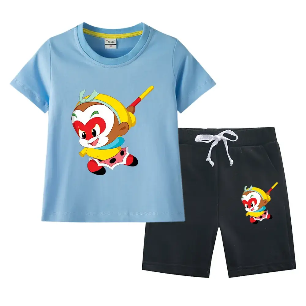 Boys Green Short Sleeve T-Shirt & Shorts Set 2023 - Image 14