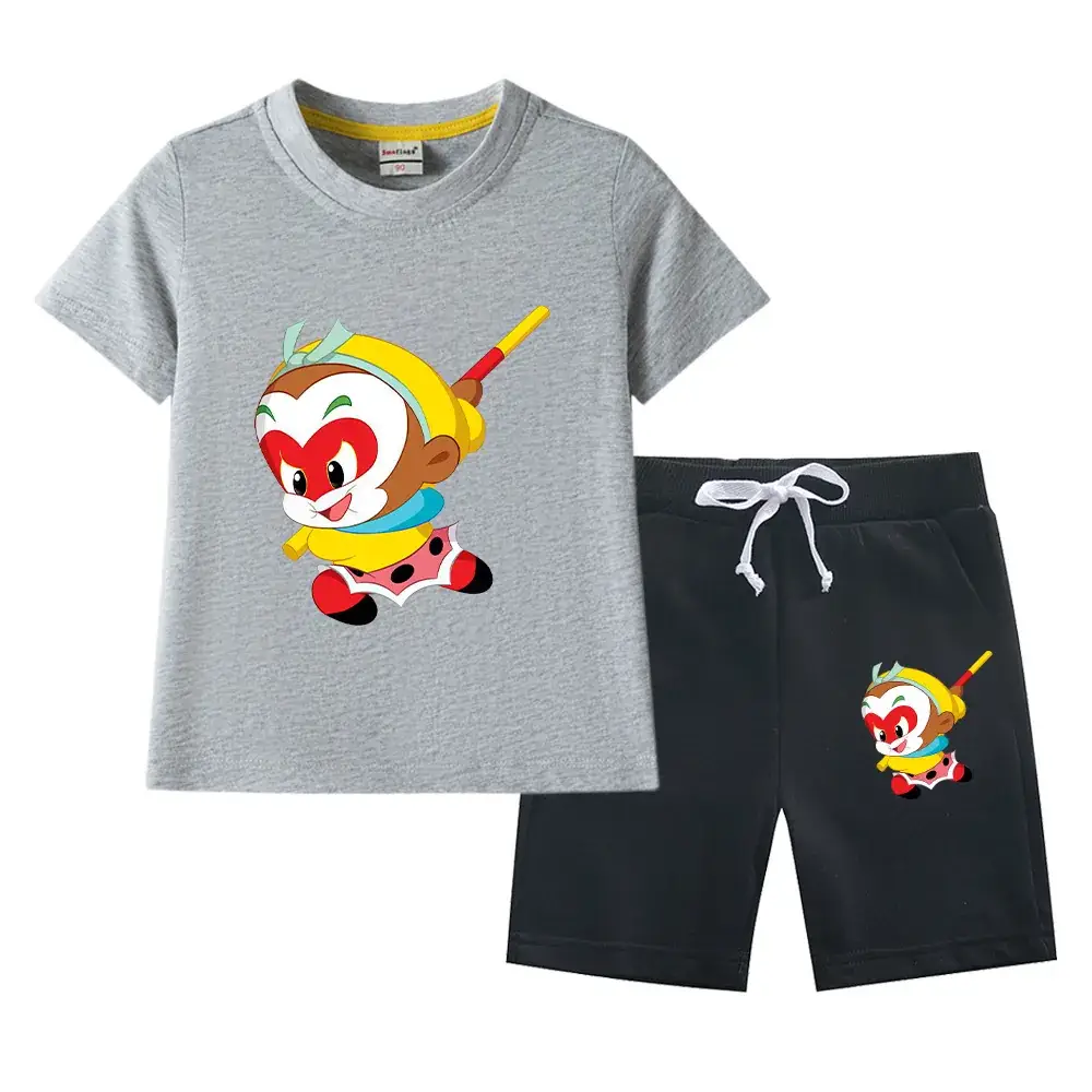 Boys Green Short Sleeve T-Shirt & Shorts Set 2023 - Image 16