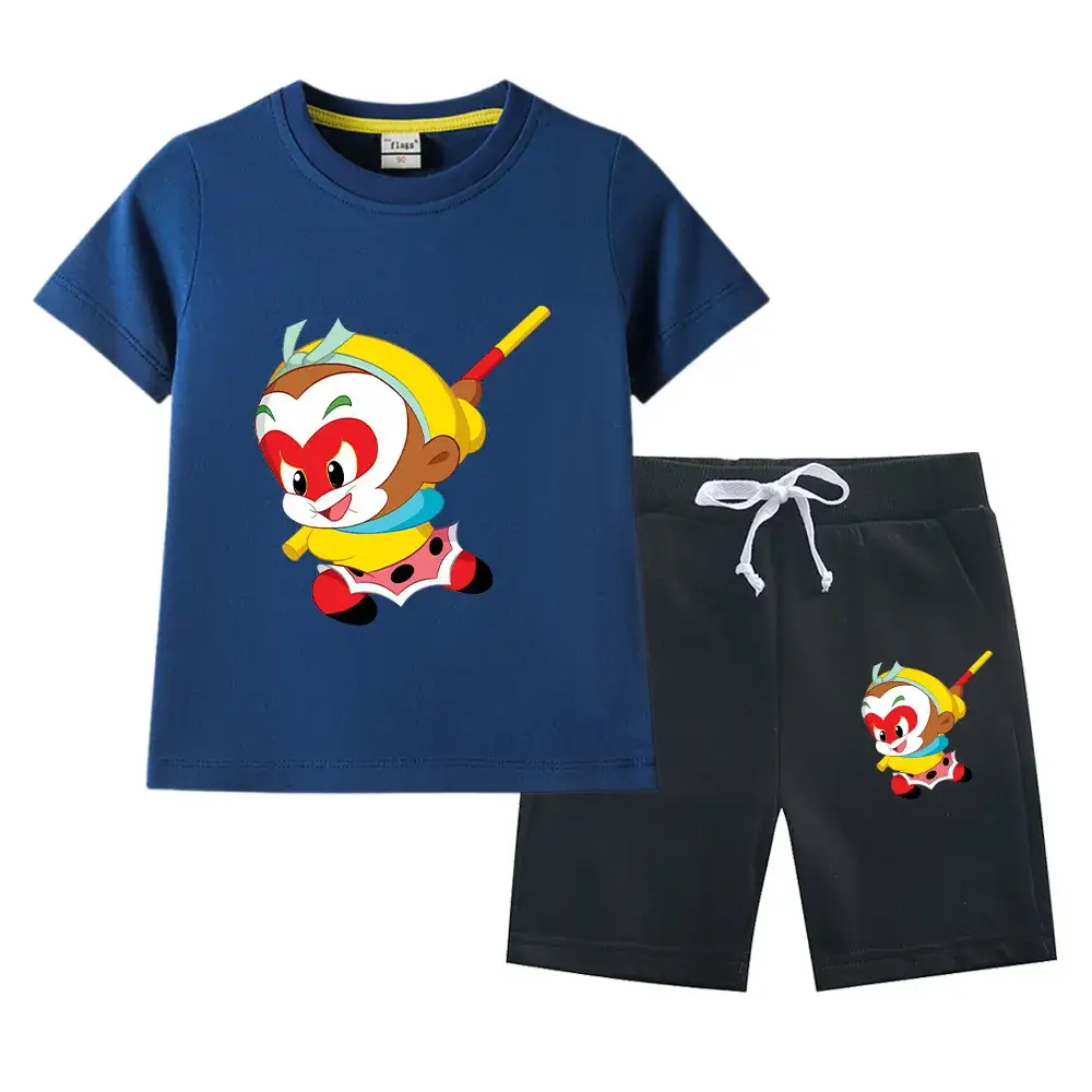 Boys Green Short Sleeve T-Shirt & Shorts Set 2023 - Image 17