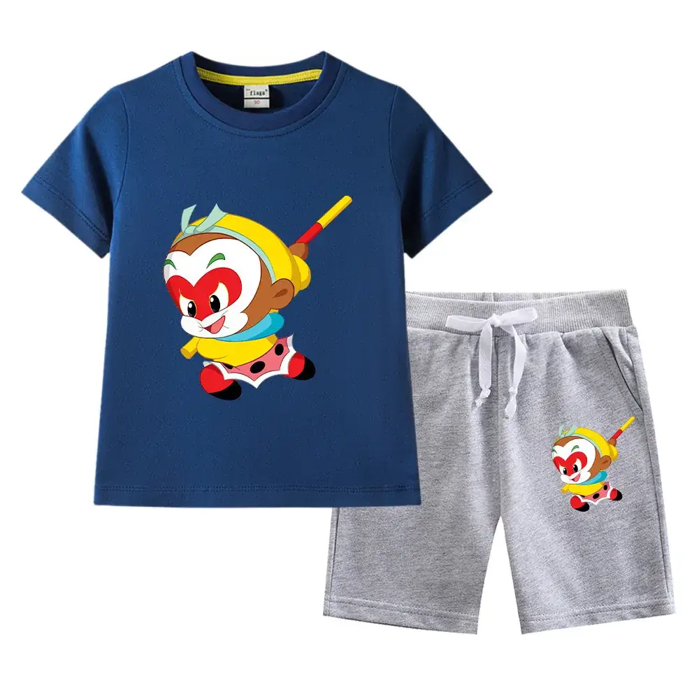 Boys Green Short Sleeve T-Shirt & Shorts Set 2023 - Image 18