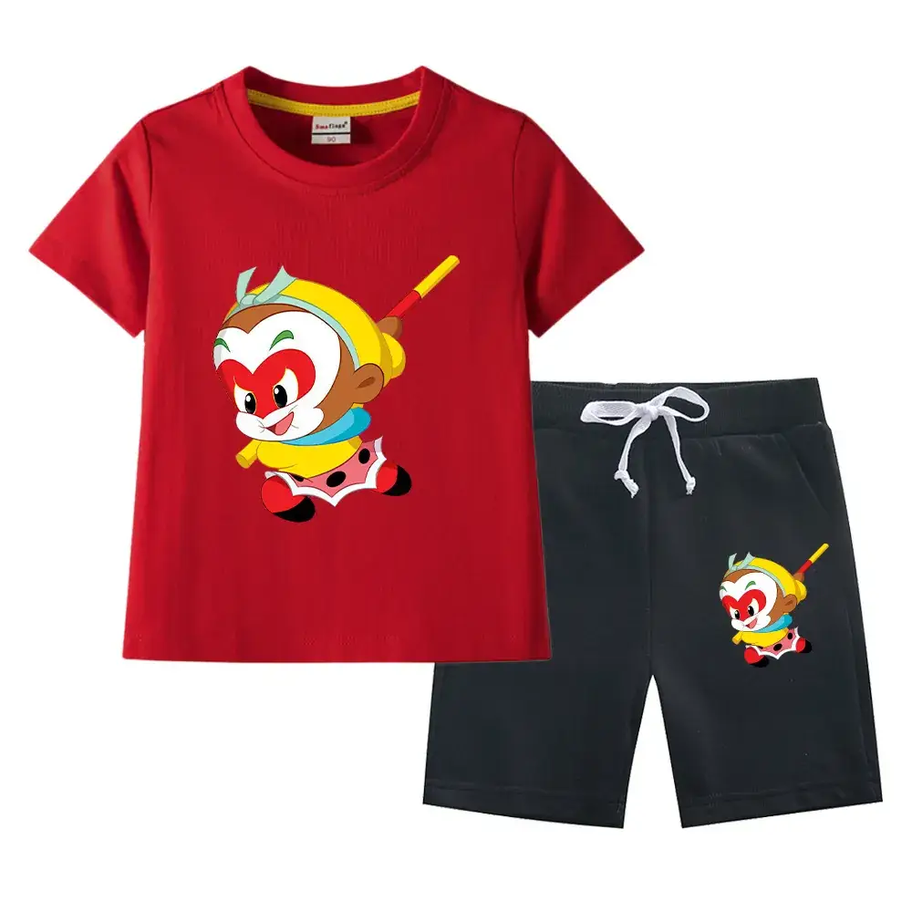 Boys Green Short Sleeve T-Shirt & Shorts Set 2023 - Image 4