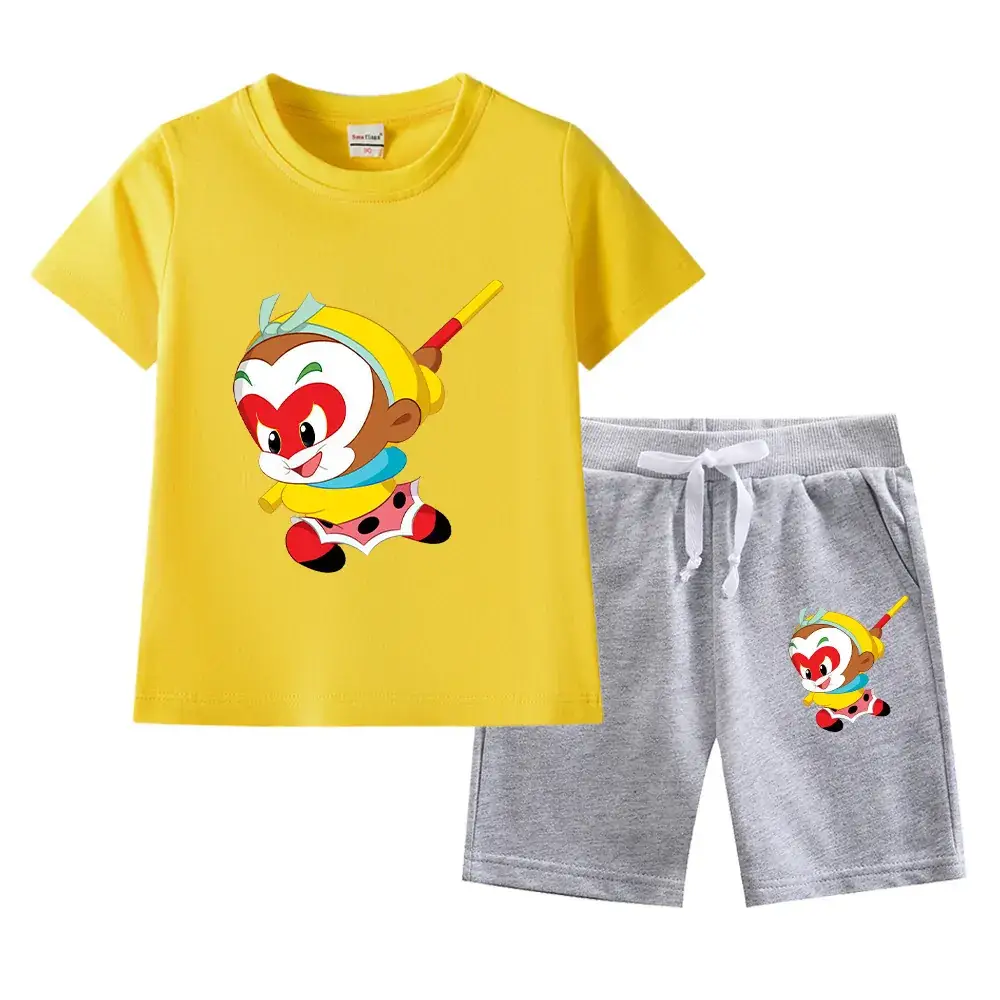 Boys Green Short Sleeve T-Shirt & Shorts Set 2023 - Image 6