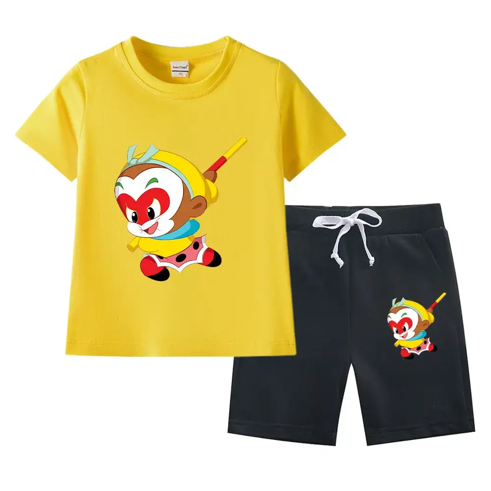 Boys Green Short Sleeve T-Shirt & Shorts Set 2023 - Image 7
