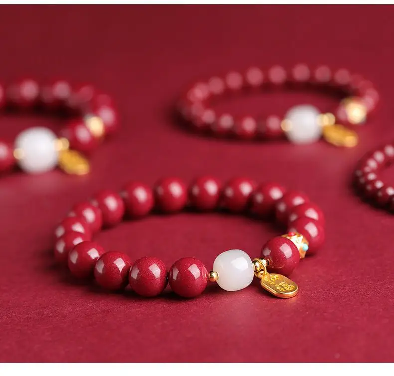 Red Natural Beads Lucky Amulet Bracelet for Women Men — feature 1