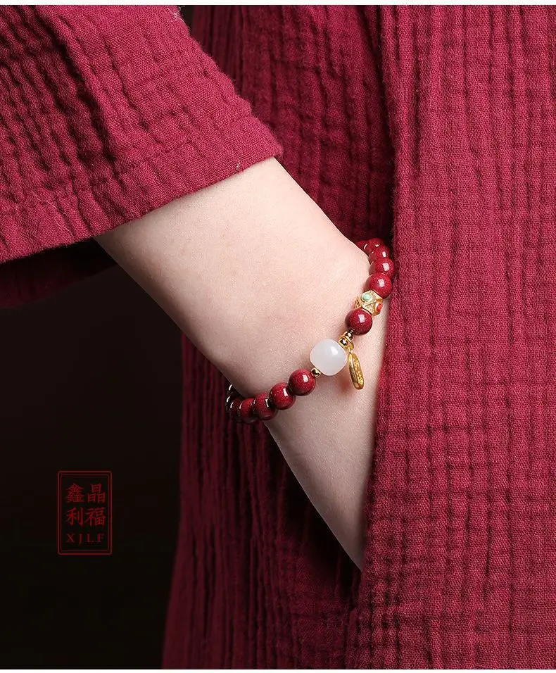 Red Natural Beads Lucky Amulet Bracelet for Women Men — feature 11