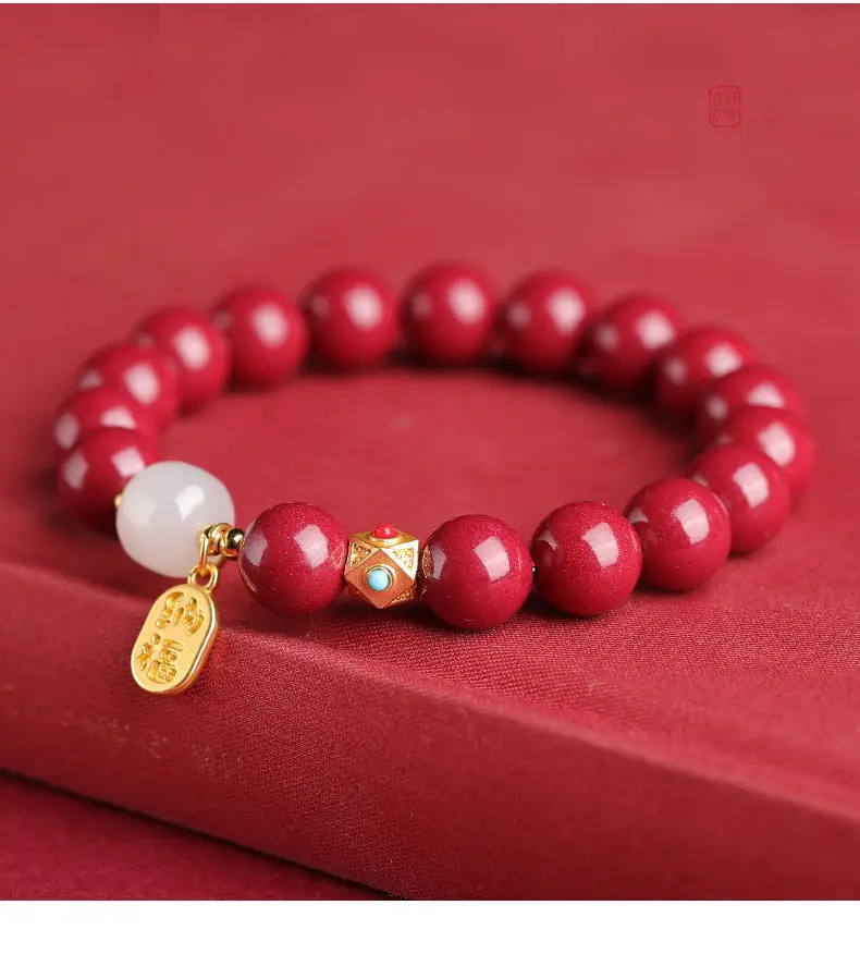 Red Natural Beads Lucky Amulet Bracelet for Women Men — feature 3