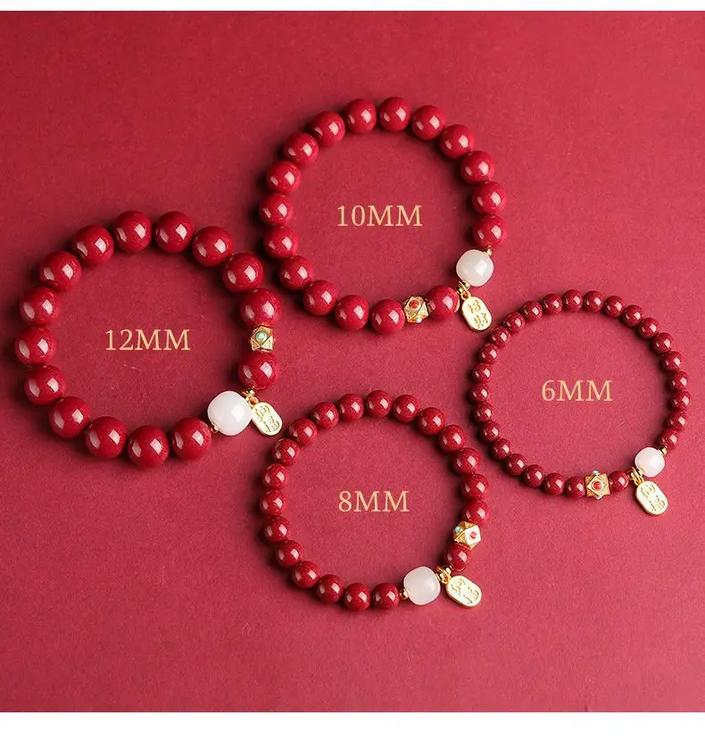 Red Natural Beads Lucky Amulet Bracelet for Women Men — feature 9