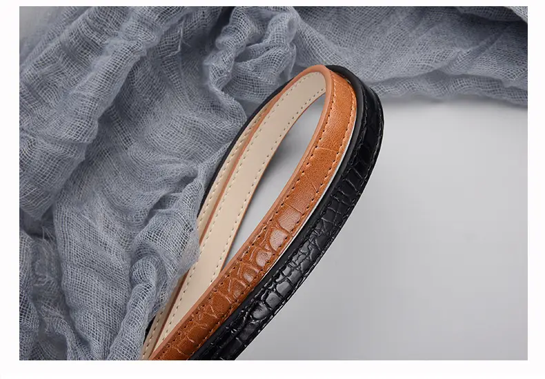 Women's Metal Ring Belt with Genuine Leather Strap — feature 14