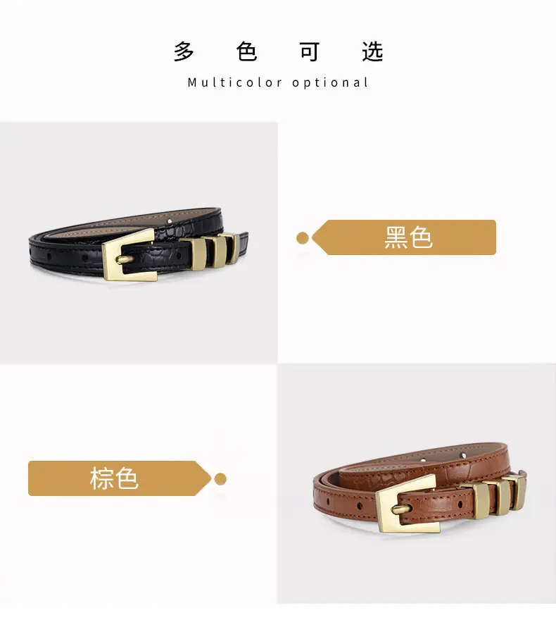 Women's Metal Ring Belt with Genuine Leather Strap — feature 16