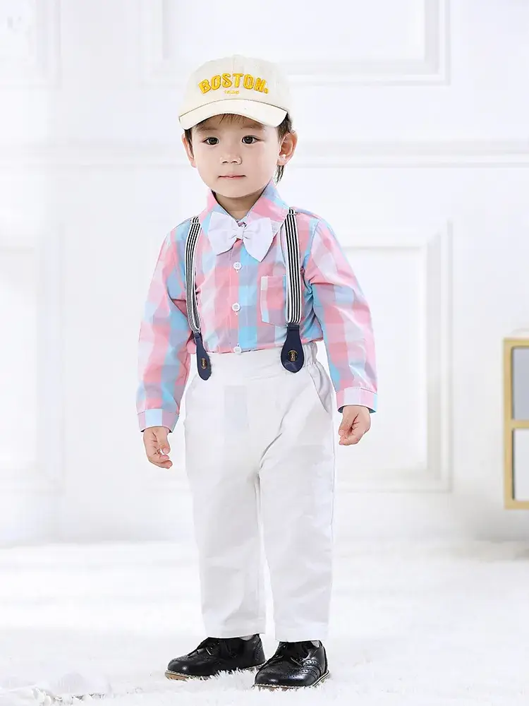 Boys' One Year Old Treasure Suit with Overalls & Handsome Shoes