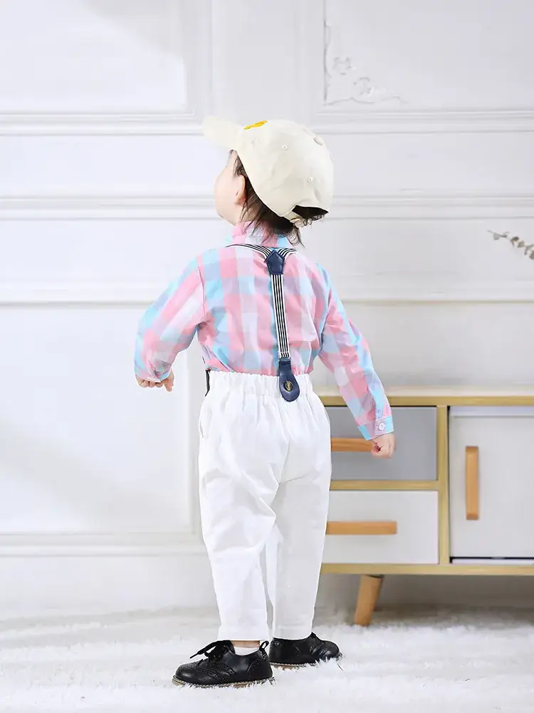 Boys' One Year Old Treasure Suit with Overalls & Handsome Shoes