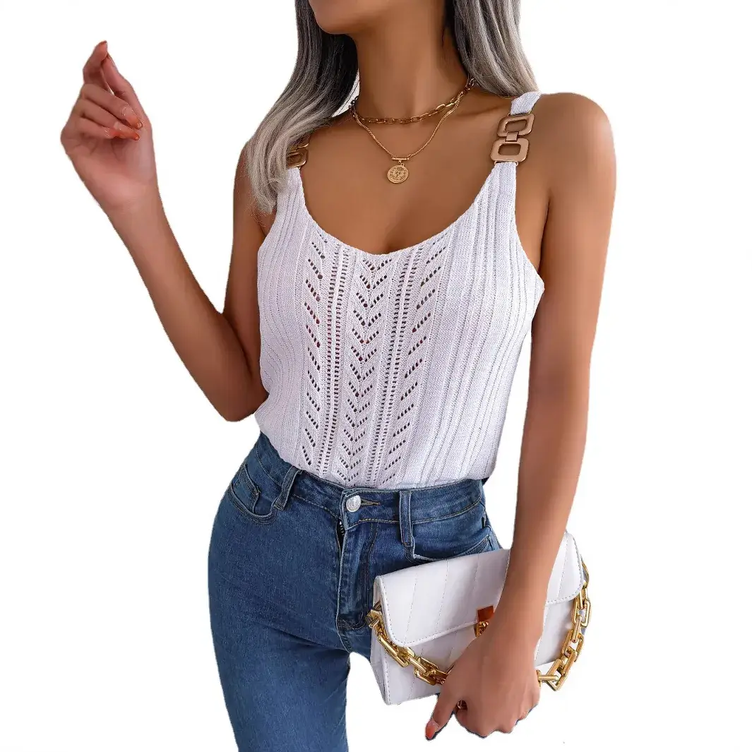 Women V-Neck Hollow Top Summer Casual Top - Image 11