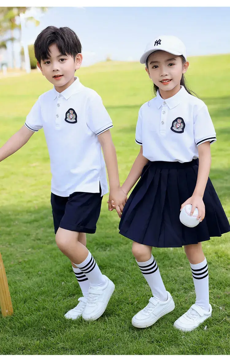 Men Polo Short Sleeve Polo Shirt Black Shorts Set White — feature 11