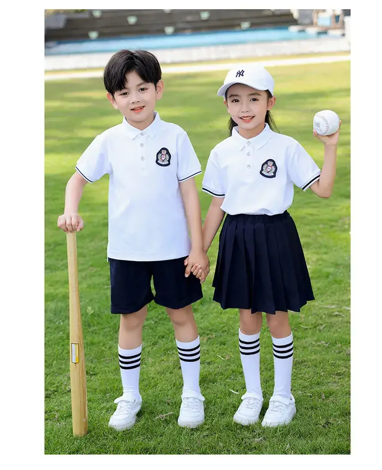 Men Polo Short Sleeve Polo Shirt Black Shorts Set White — feature 13