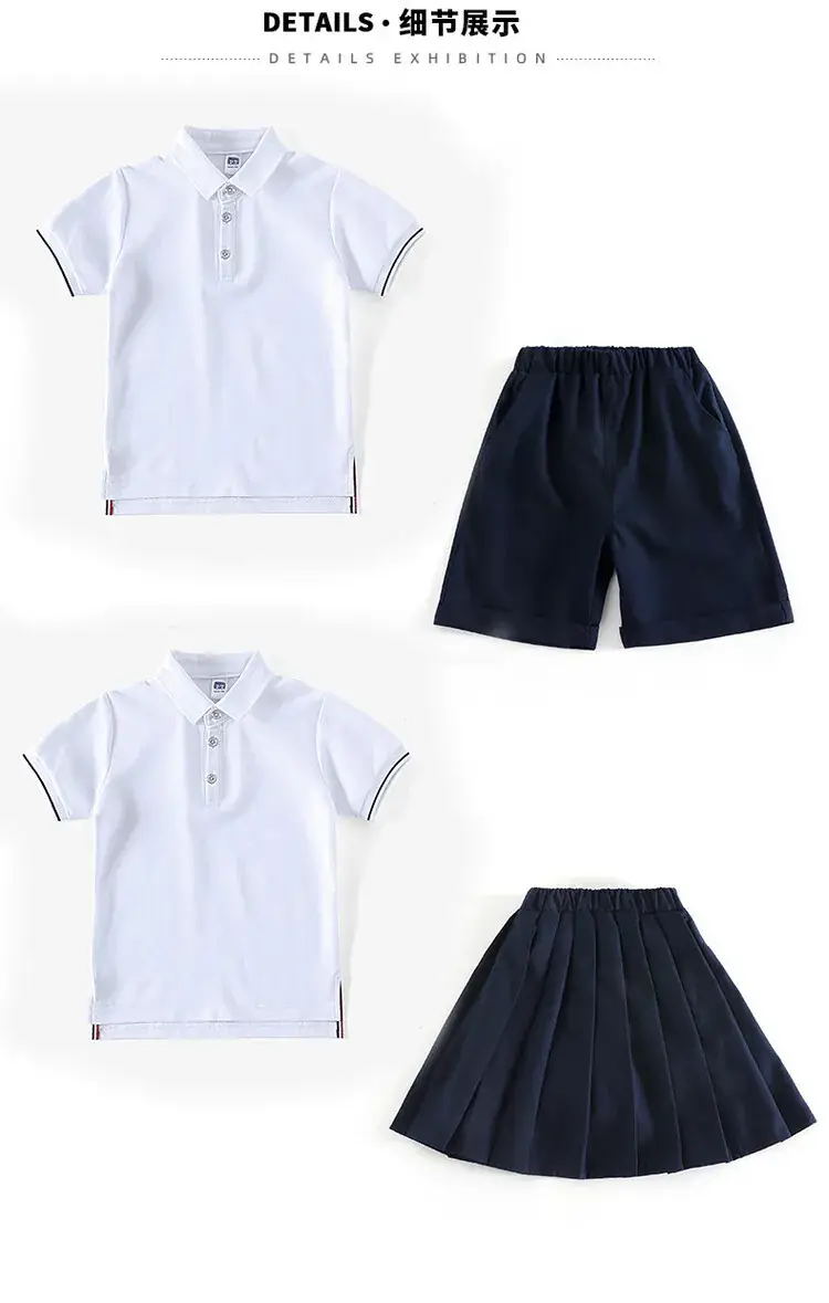 Men Polo Short Sleeve Polo Shirt Black Shorts Set White — feature 16