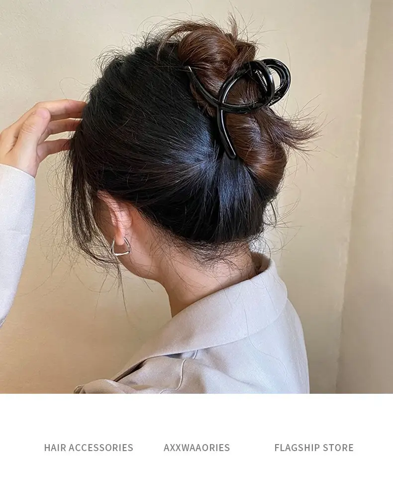 Korean Style Hair Clip Black Advanced Acrylic — feature 12