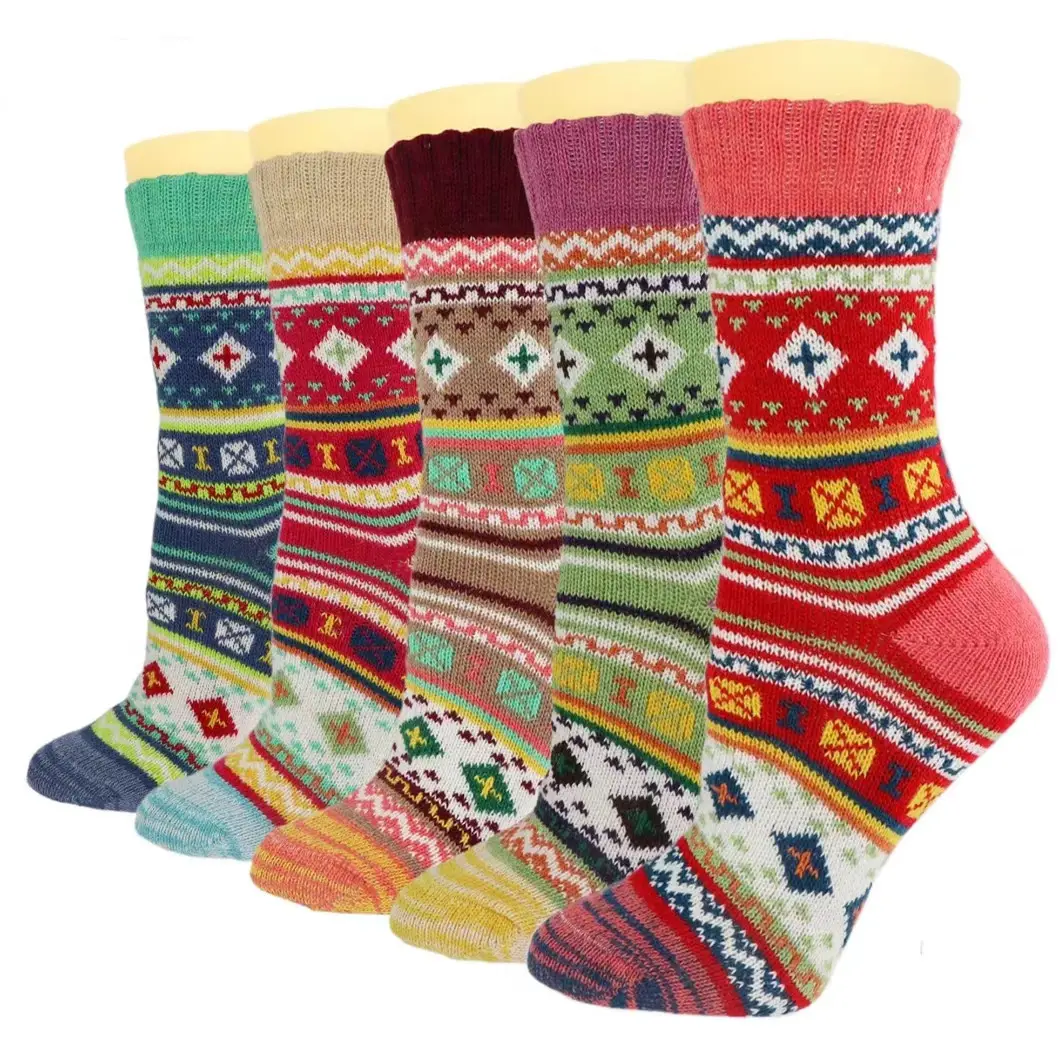 Men's wool socks crew winter socks thick winter gift warm wool socks women's thick socks]