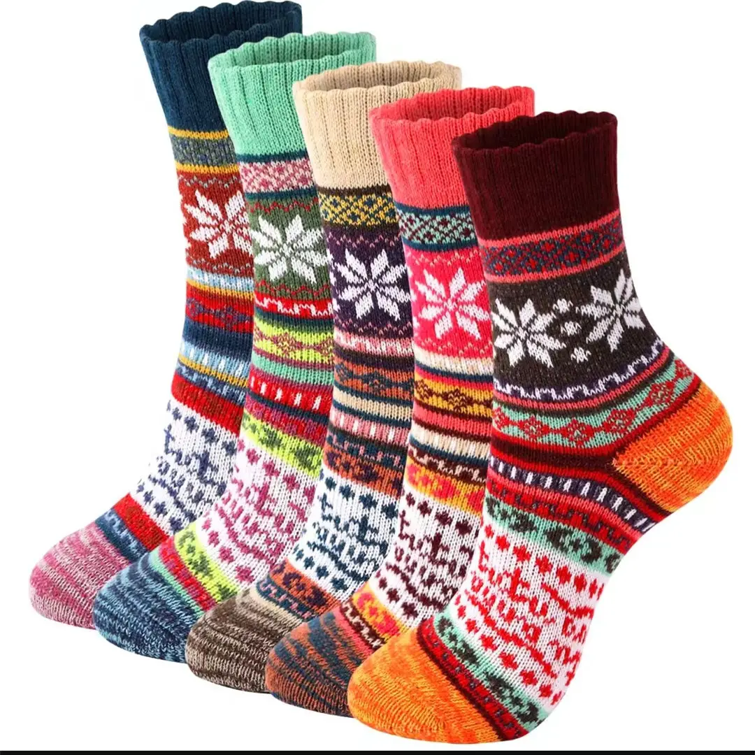 Men's wool socks crew winter socks thick winter gift warm wool socks women's thick socks]