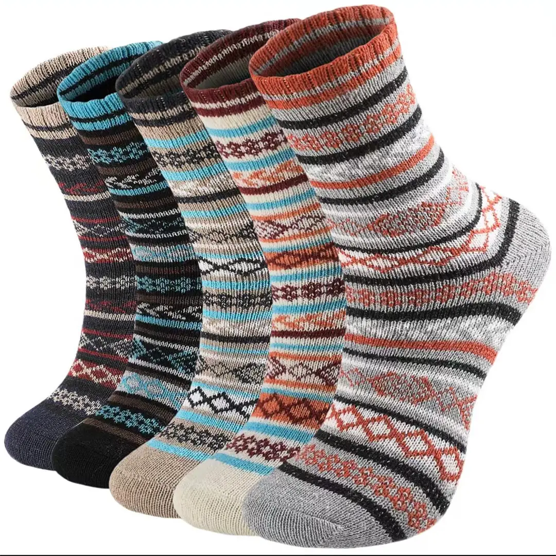 Men's wool socks crew winter socks thick winter gift warm wool socks women's thick socks]