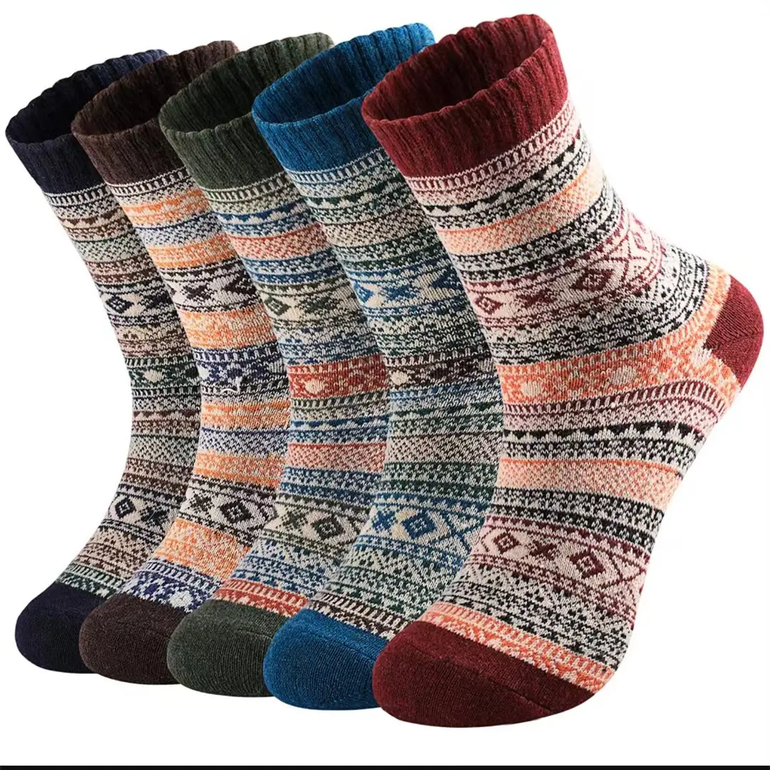 Men's wool socks crew winter socks thick winter gift warm wool socks women's thick socks]