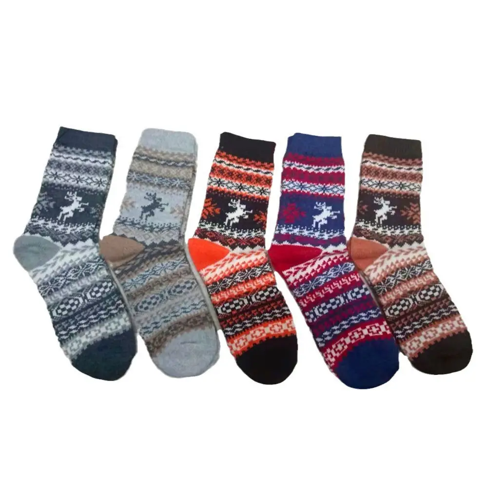 Men's wool socks crew winter socks thick winter gift warm wool socks women's thick socks]