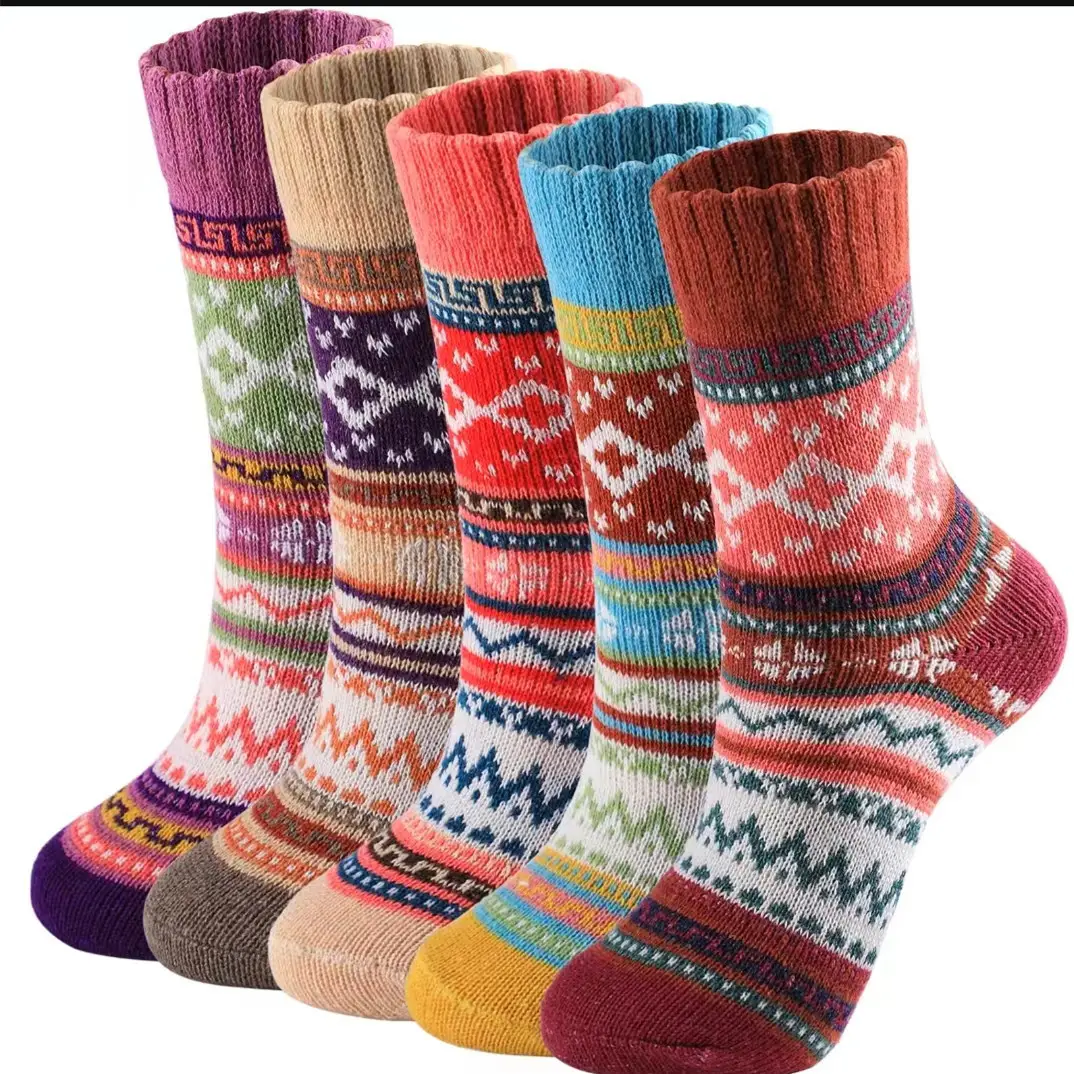 Men's wool socks crew winter socks thick winter gift warm wool socks women's thick socks]