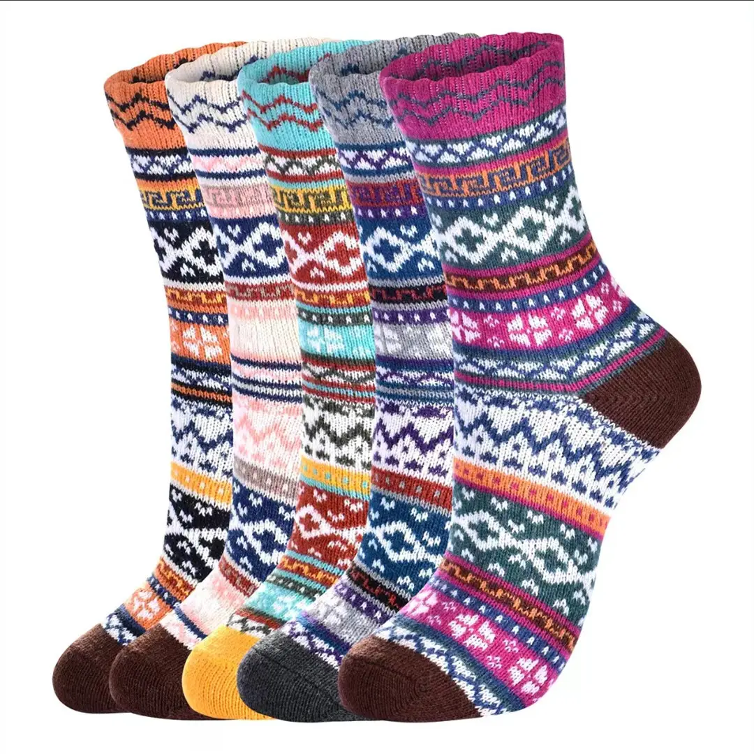 Men's wool socks crew winter socks thick winter gift warm wool socks women's thick socks]