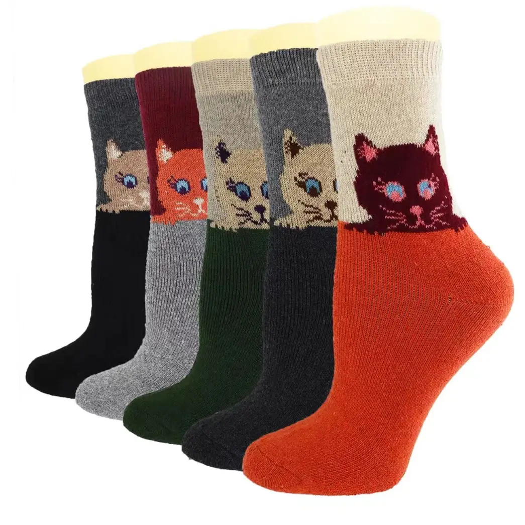 Men's wool socks crew winter socks thick winter gift warm wool socks women's thick socks]