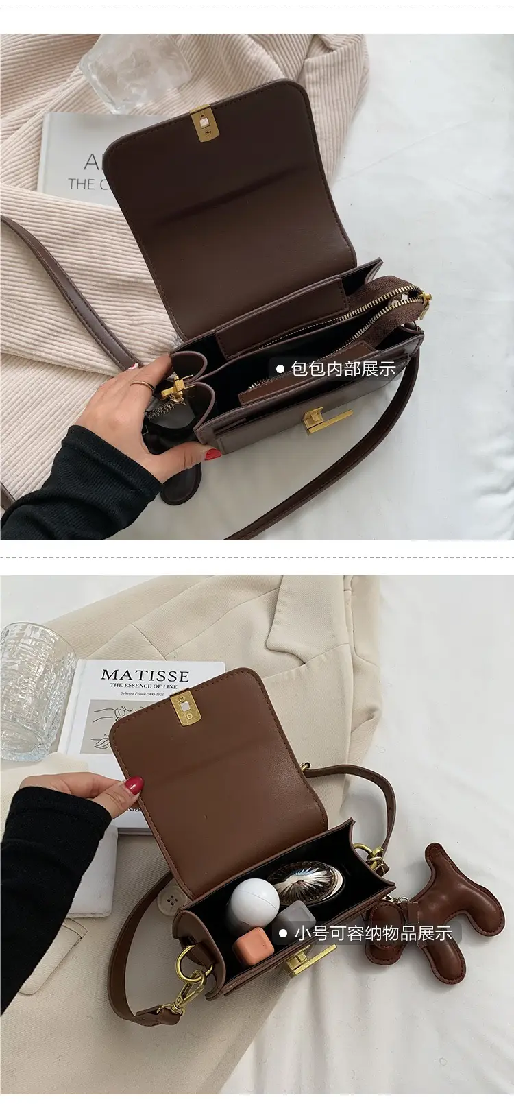 Trendy Brown Leather Crossbody Bag for Women 2023 — feature 7