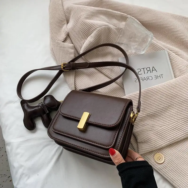 Trendy Brown Leather Crossbody Bag for Women 2023 - Image 4