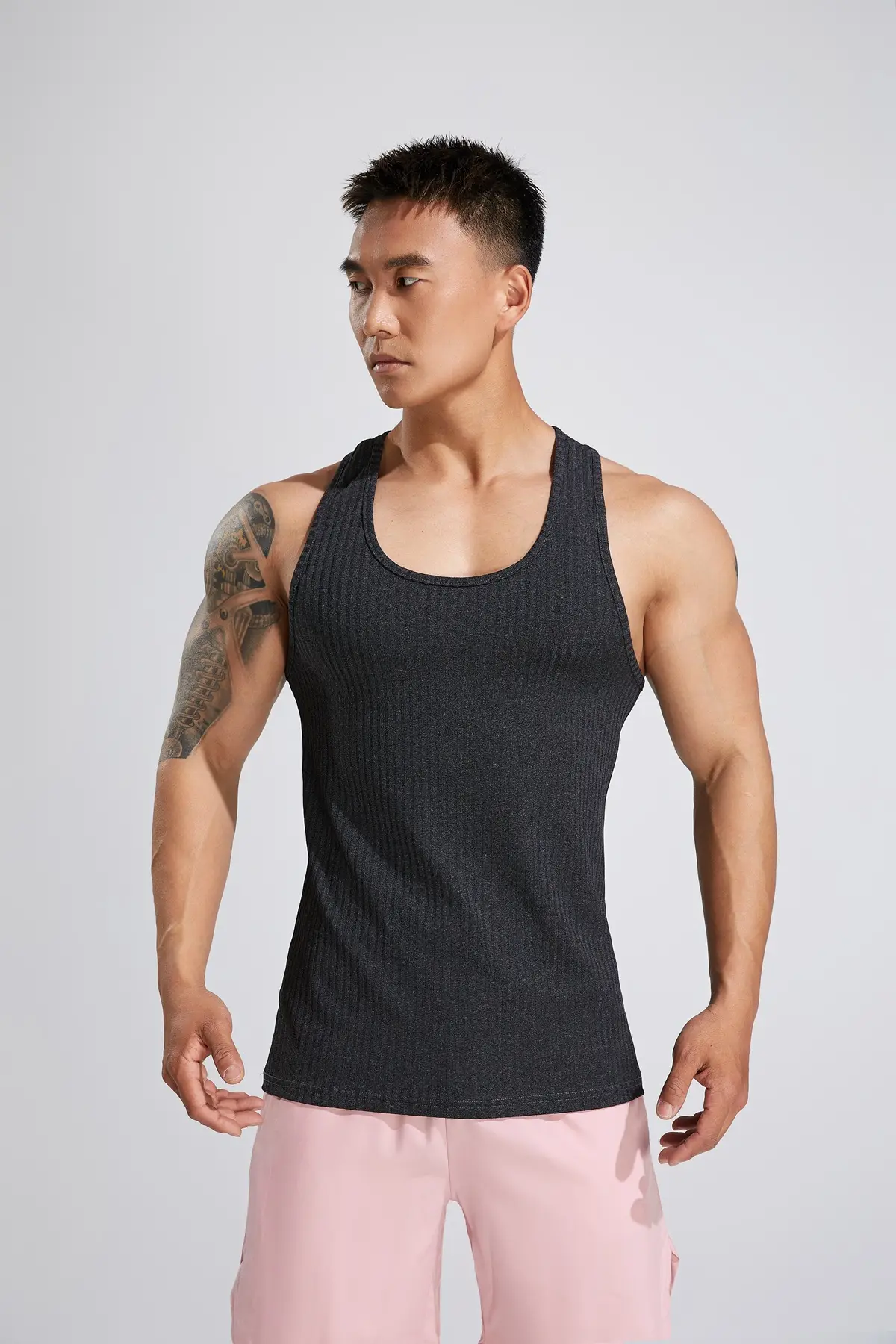 Men's White Muscle Vests Summer Sports Wear — feature 19