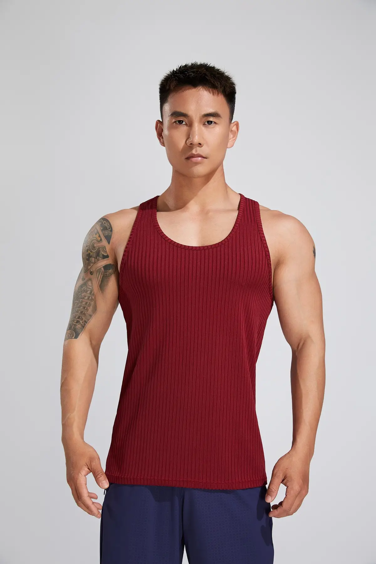 Men's White Muscle Vests Summer Sports Wear — feature 22