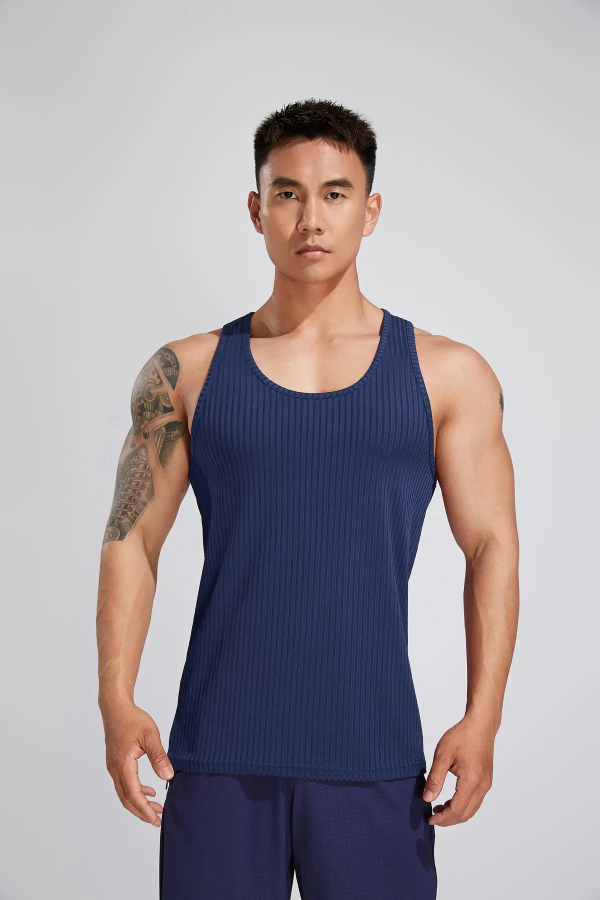 Men's White Muscle Vests Summer Sports Wear — feature 26