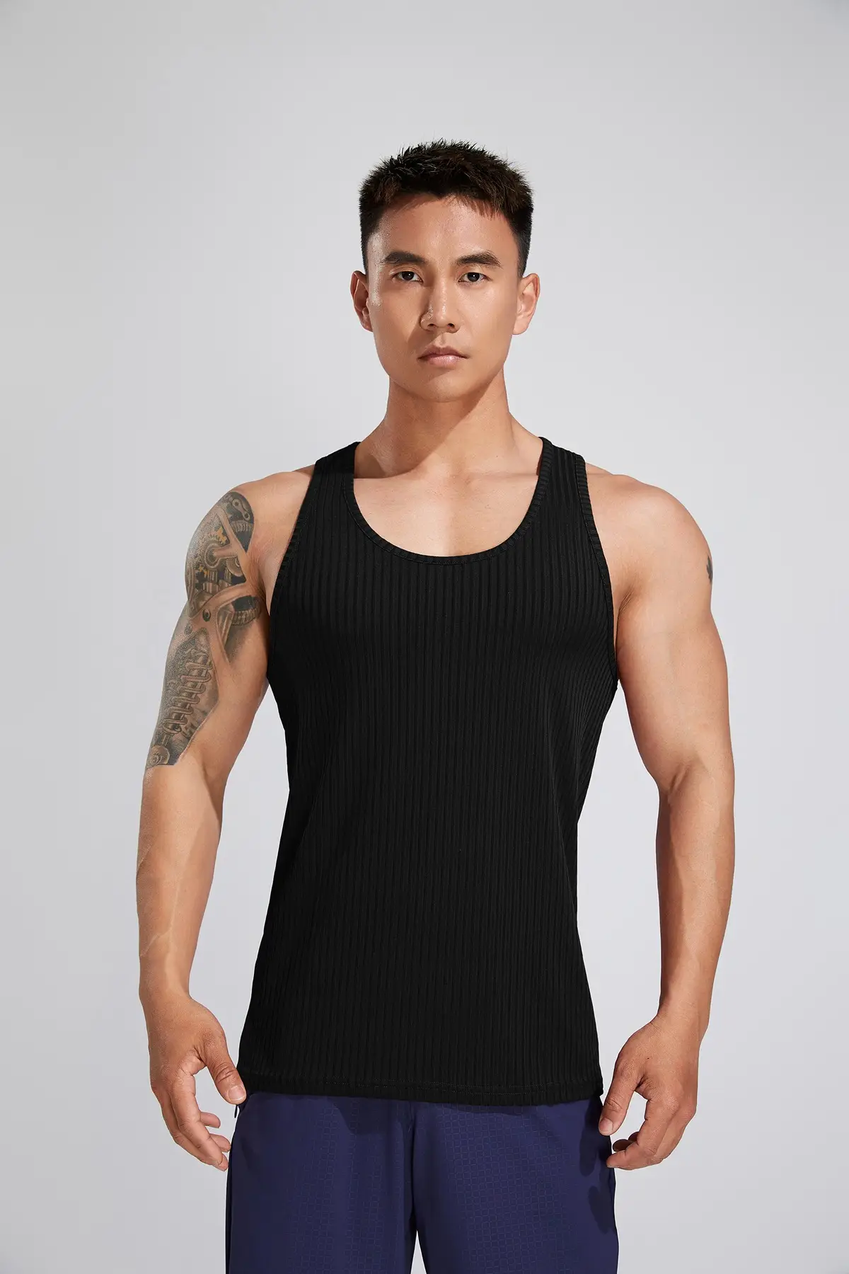 Men's White Muscle Vests Summer Sports Wear — feature 28
