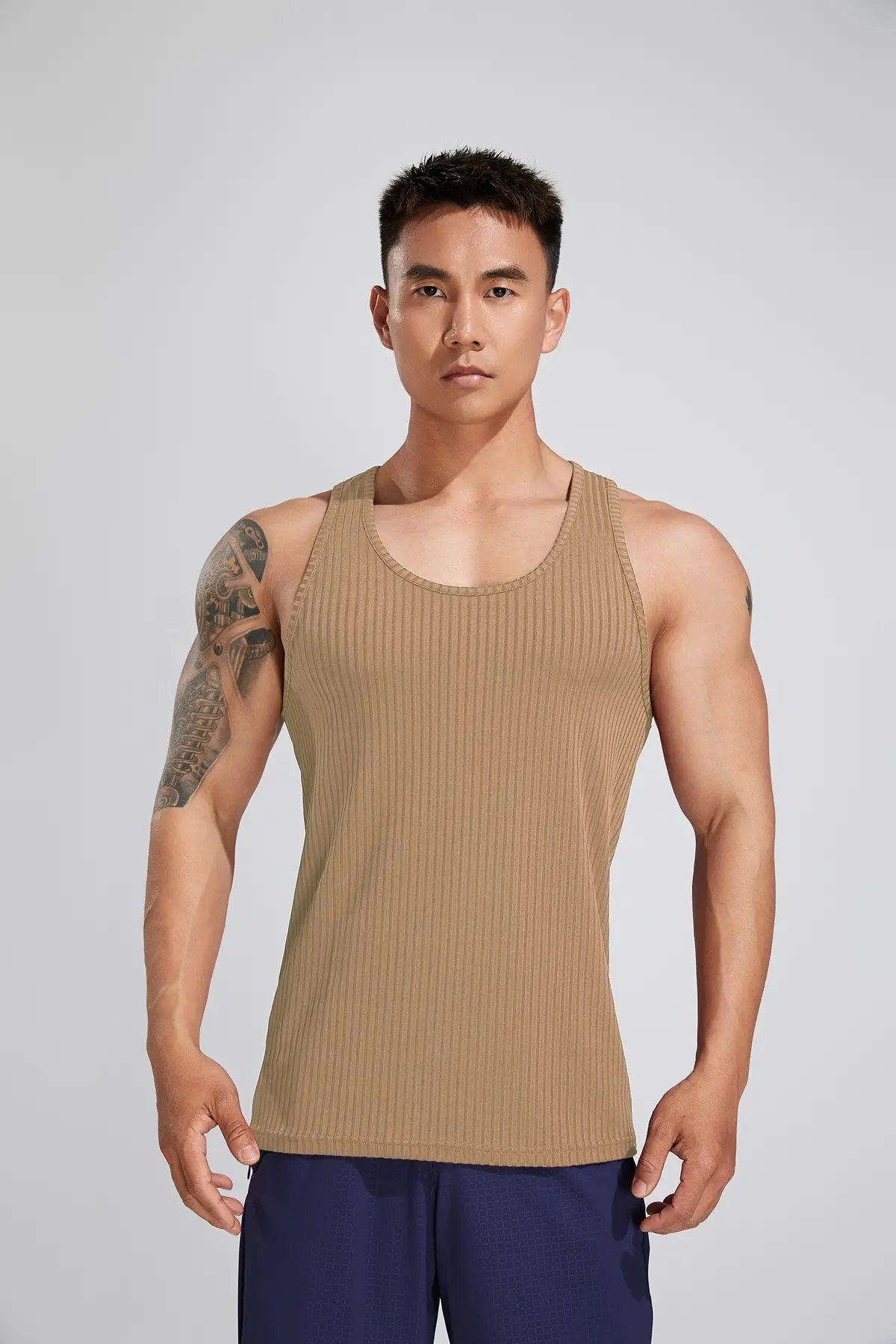 Men's White Muscle Vests Summer Sports Wear — feature 29