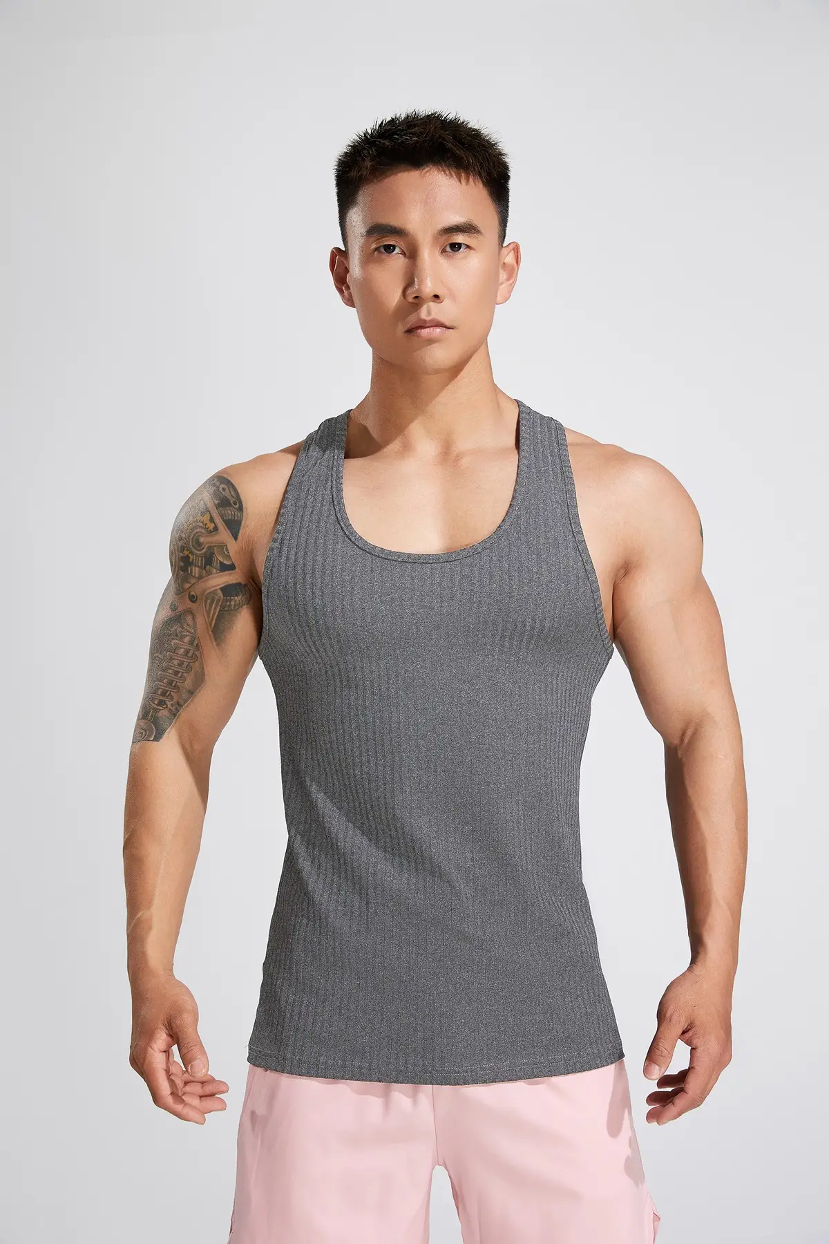 Men's White Muscle Vests Summer Sports Wear — feature 31