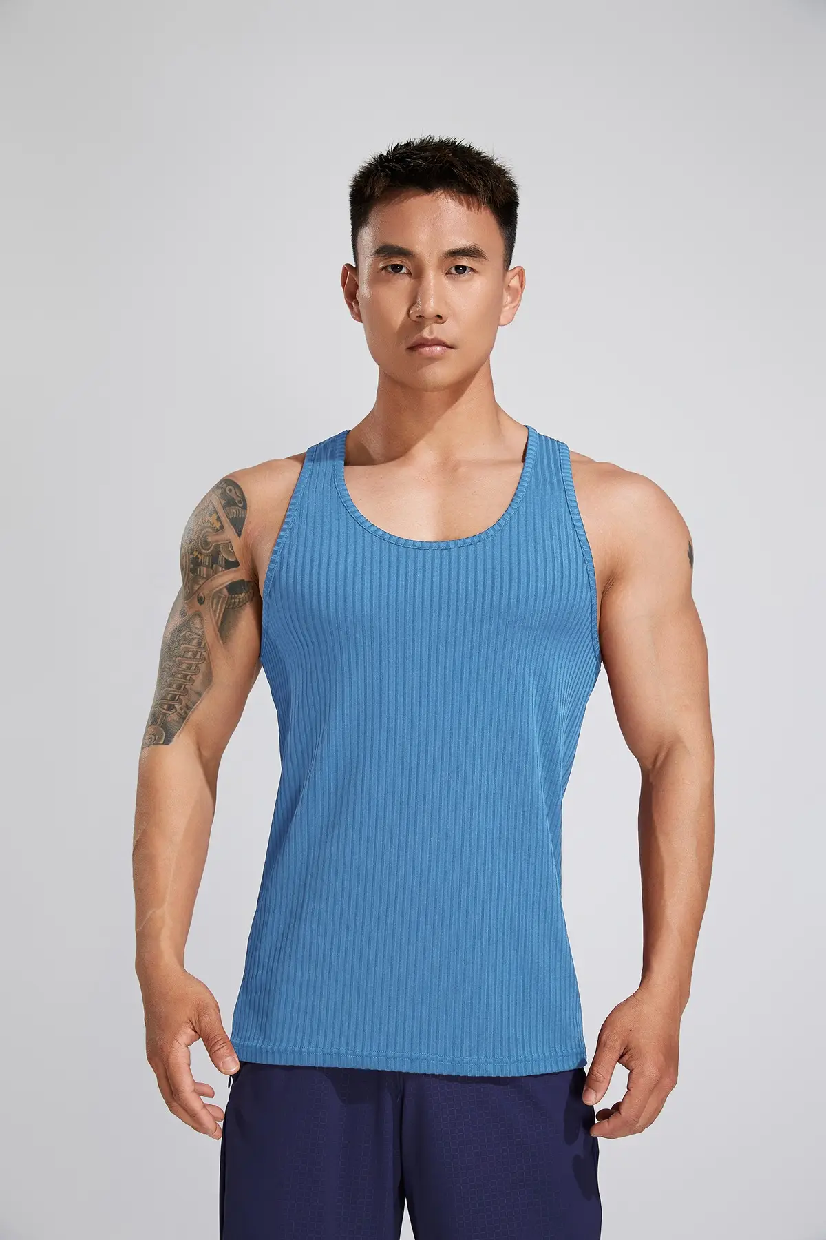 Men's White Muscle Vests Summer Sports Wear — feature 32